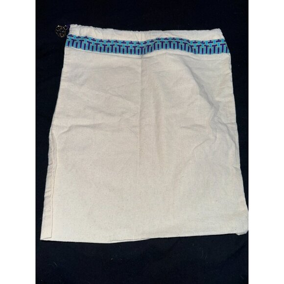 Tory Burch Cotton Drawstring Logo Graphic Handbag Storage Dust Cover 10"x13" - Picture 2 of 8